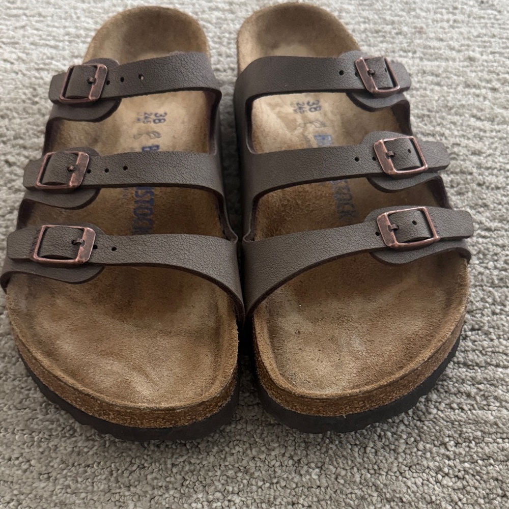 Birkenstock Dark Brown Triple Strap Sandals